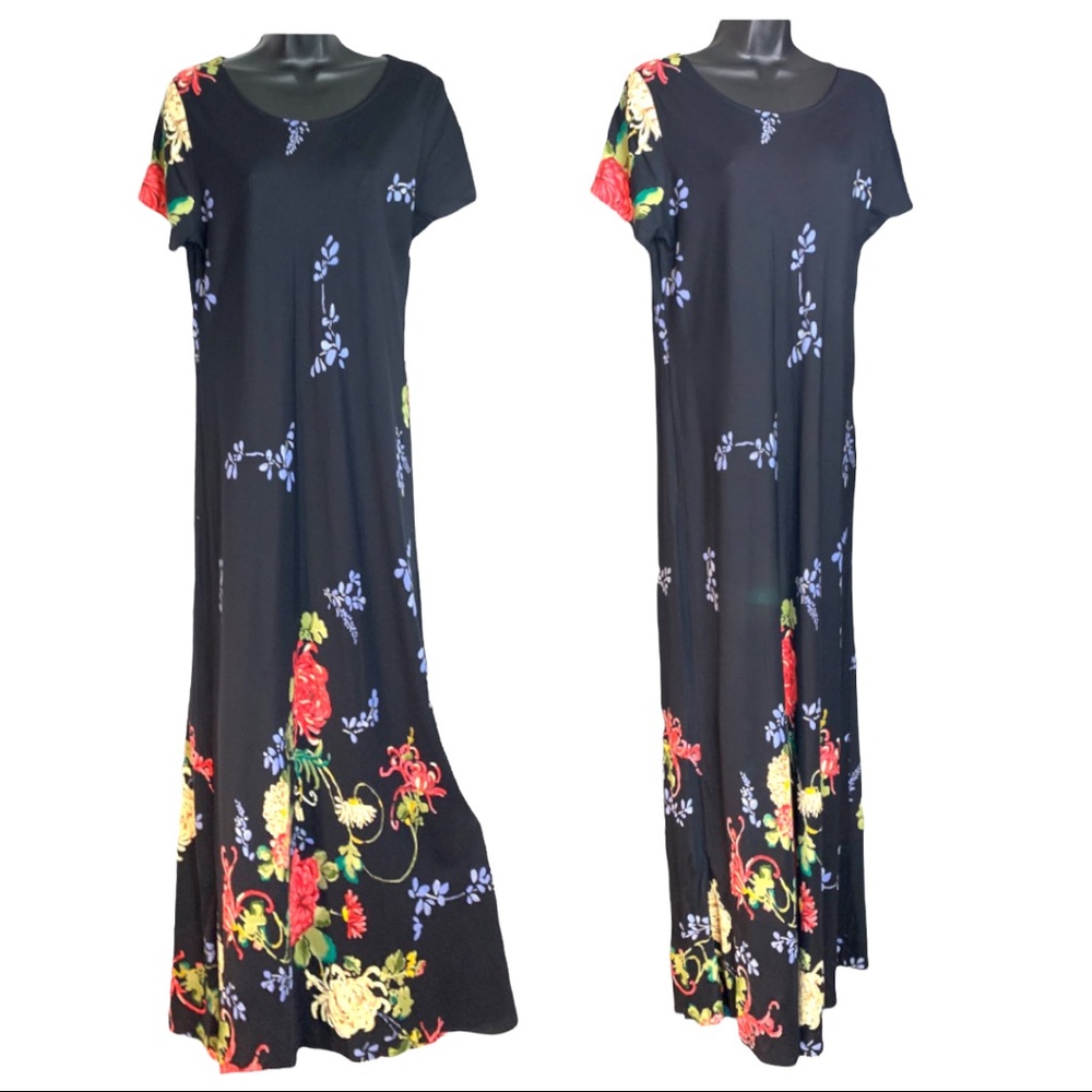 St Tropez West Short Sleeve Floral Maxi Dress Sz14